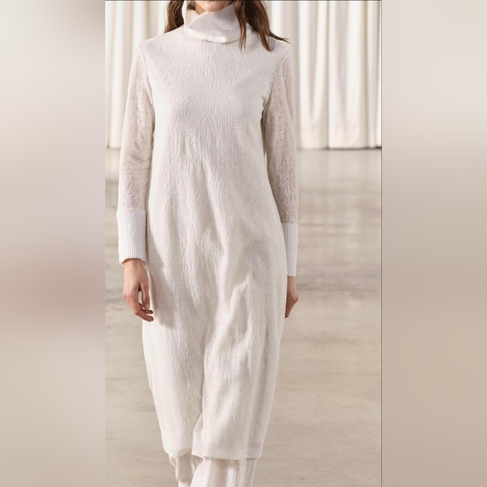 WOOL BLEND JACQUARD DRESS -ZW COLLECTION